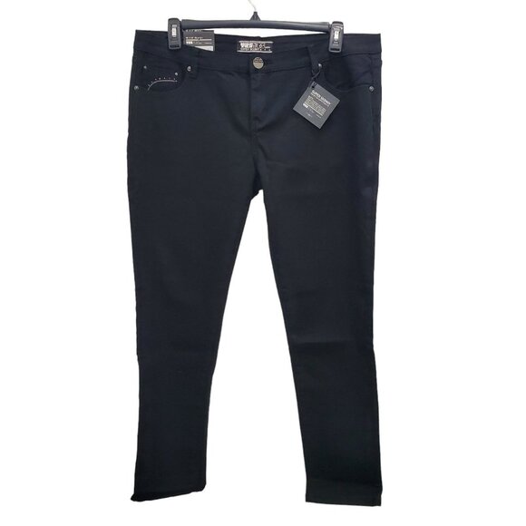 New Look Yes Yes Jeans Woman's Black Super‎ Skinny Stretch Denim NWT Plus UK 18 - Picture 1 of 6